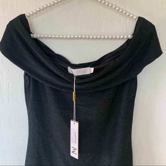 Meshki Shula Off The Shoulder Midi Cocktail Dress - Picture 6 of 11